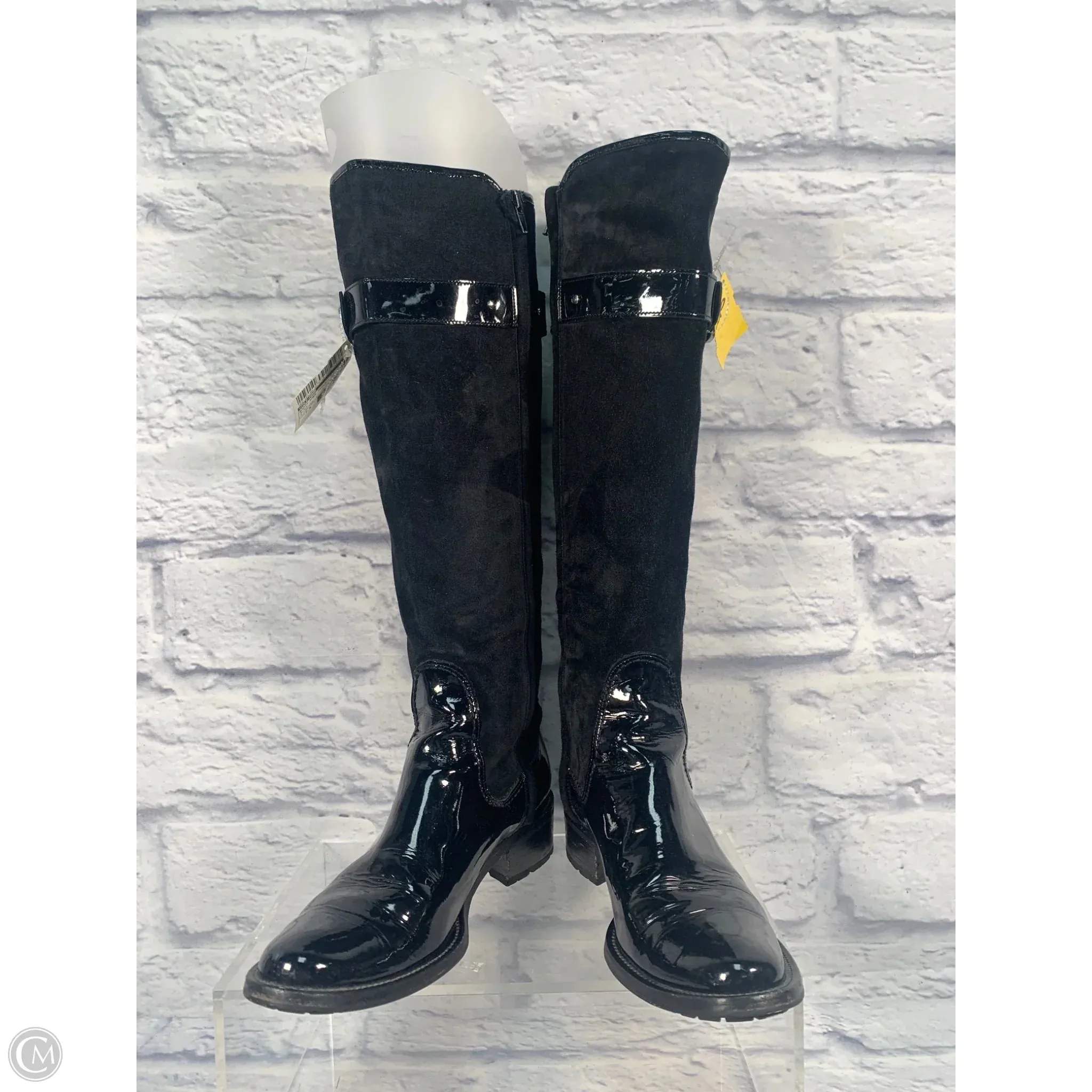 Minimal Design Boots Knee Heels By Cole-haan In Black, Size: 7.5