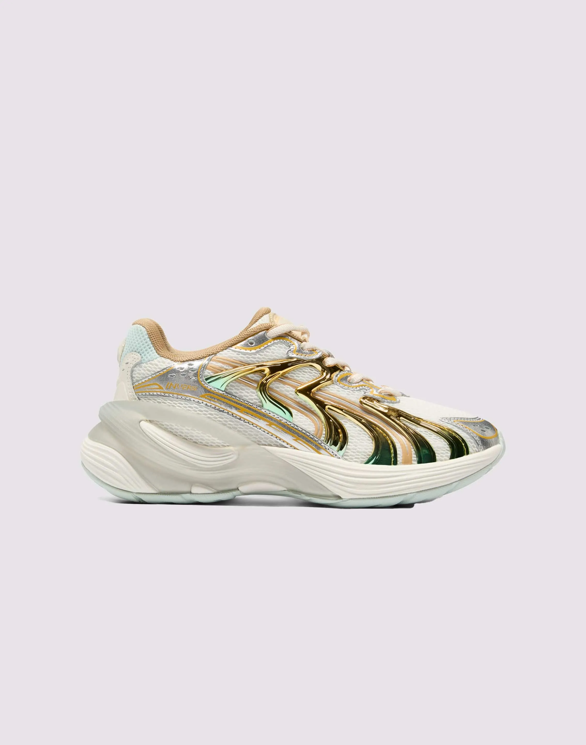 Puma Inverse Metallic "White/Gold" late evening running