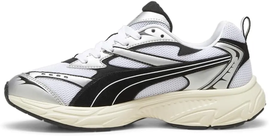 PUMA Mens Morphic Retro Lace Up Sneakers Shoes Casual - Black, Silver