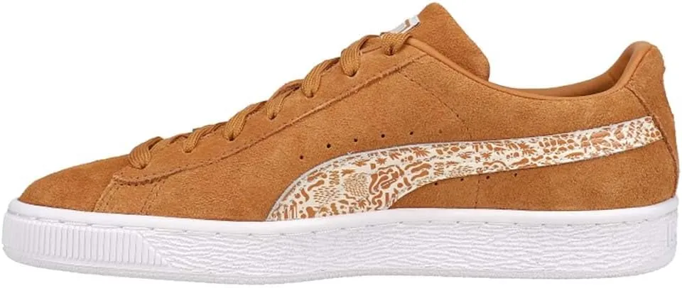 Puma Womens Suede Classics Xxi NYC Printed Graffiti Lace Up Sneakers Shoes Casual - Brown