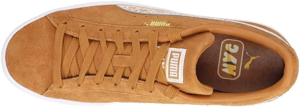 Puma Womens Suede Classics Xxi NYC Printed Graffiti Lace Up Sneakers Shoes Casual - Brown
