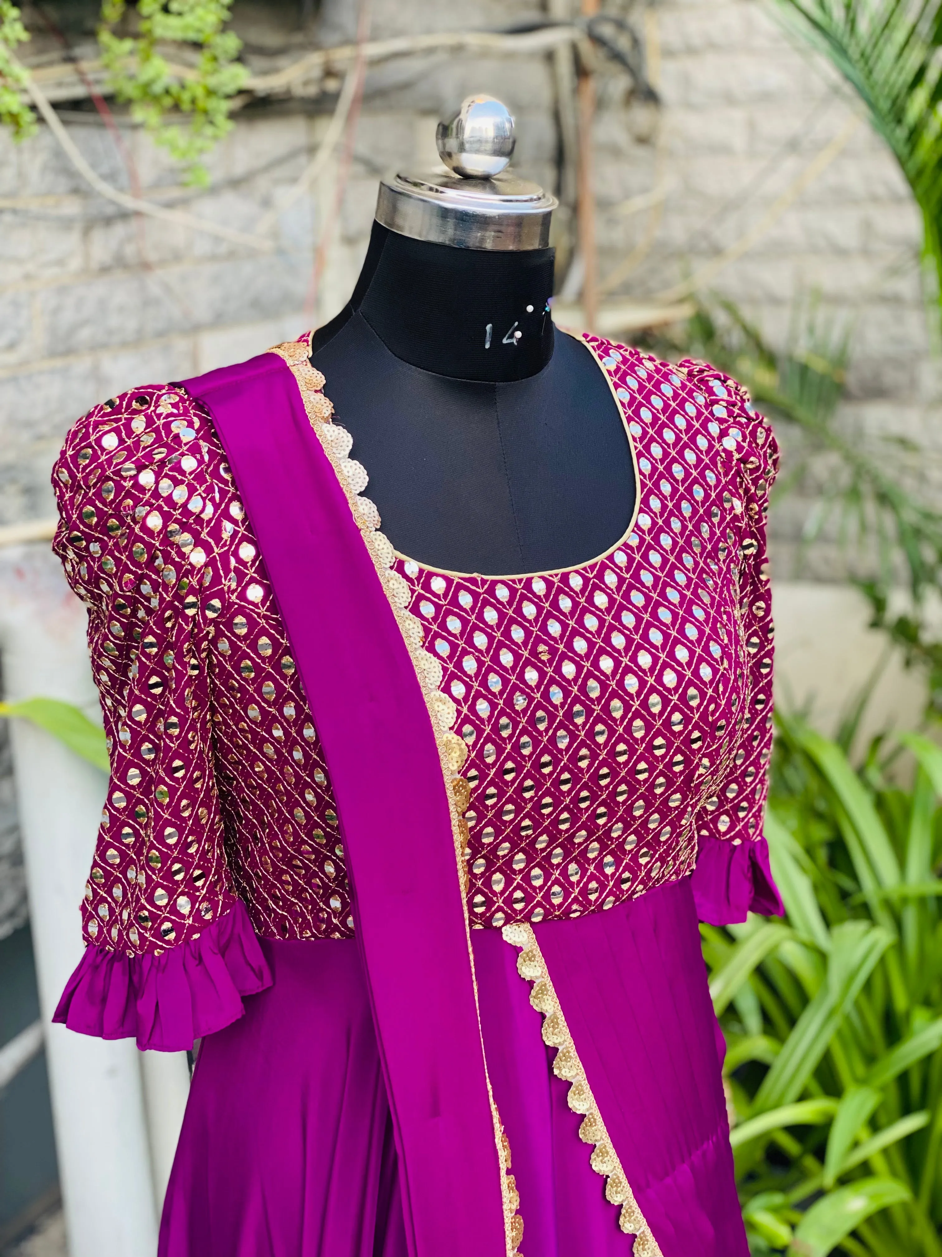 Purple Drape Gown