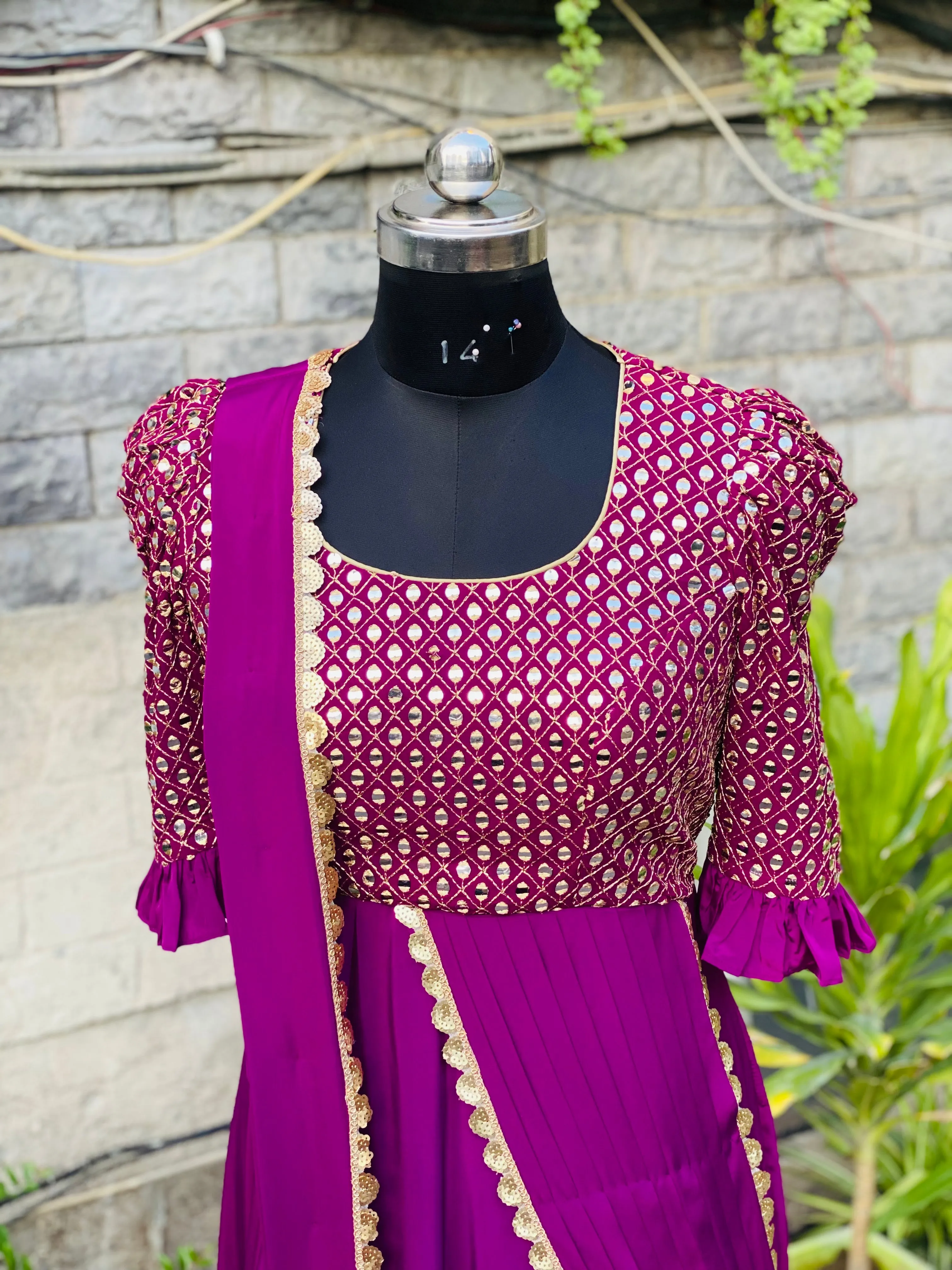 Purple Drape Gown