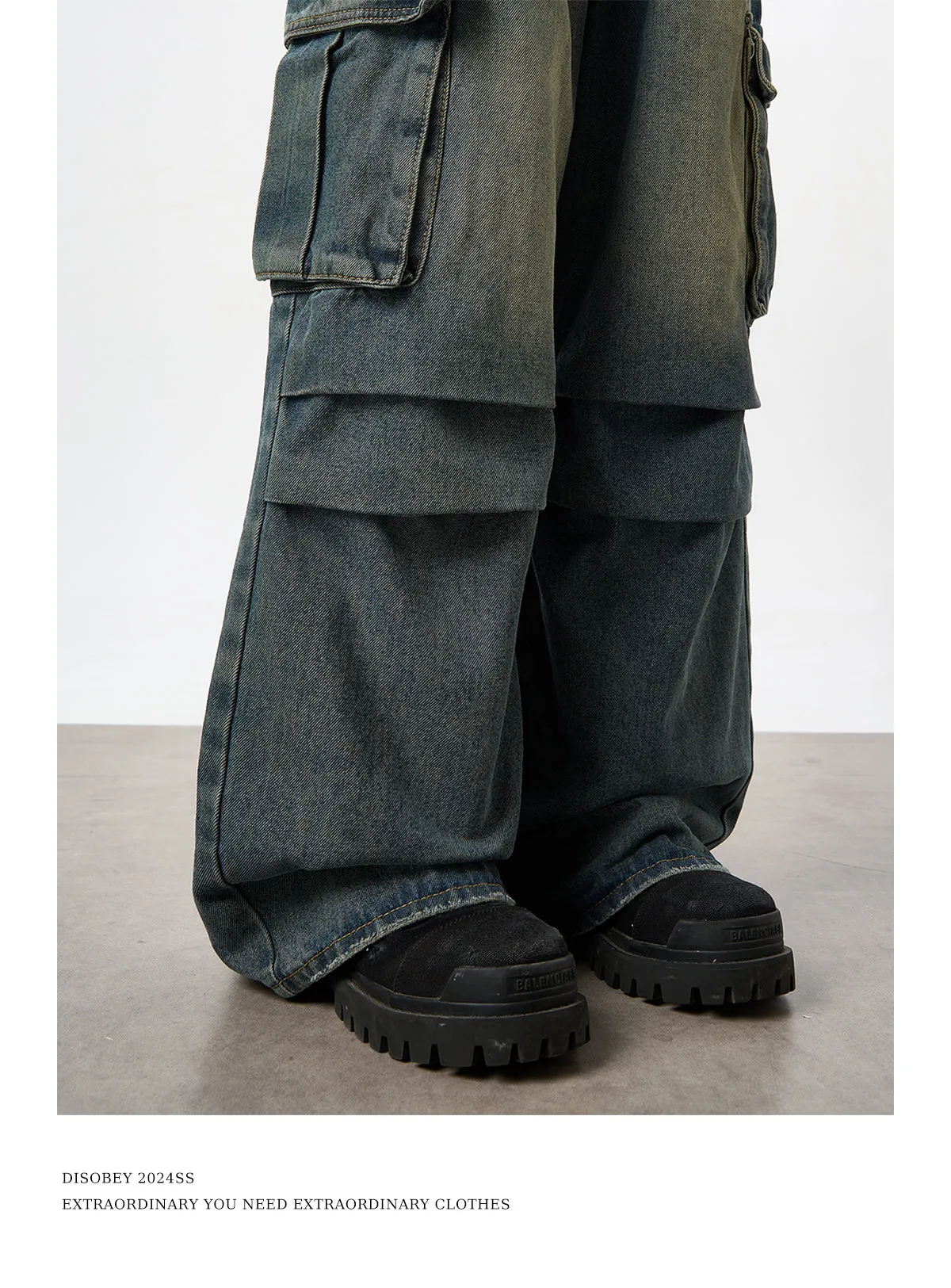 QS012B multi pocket denim