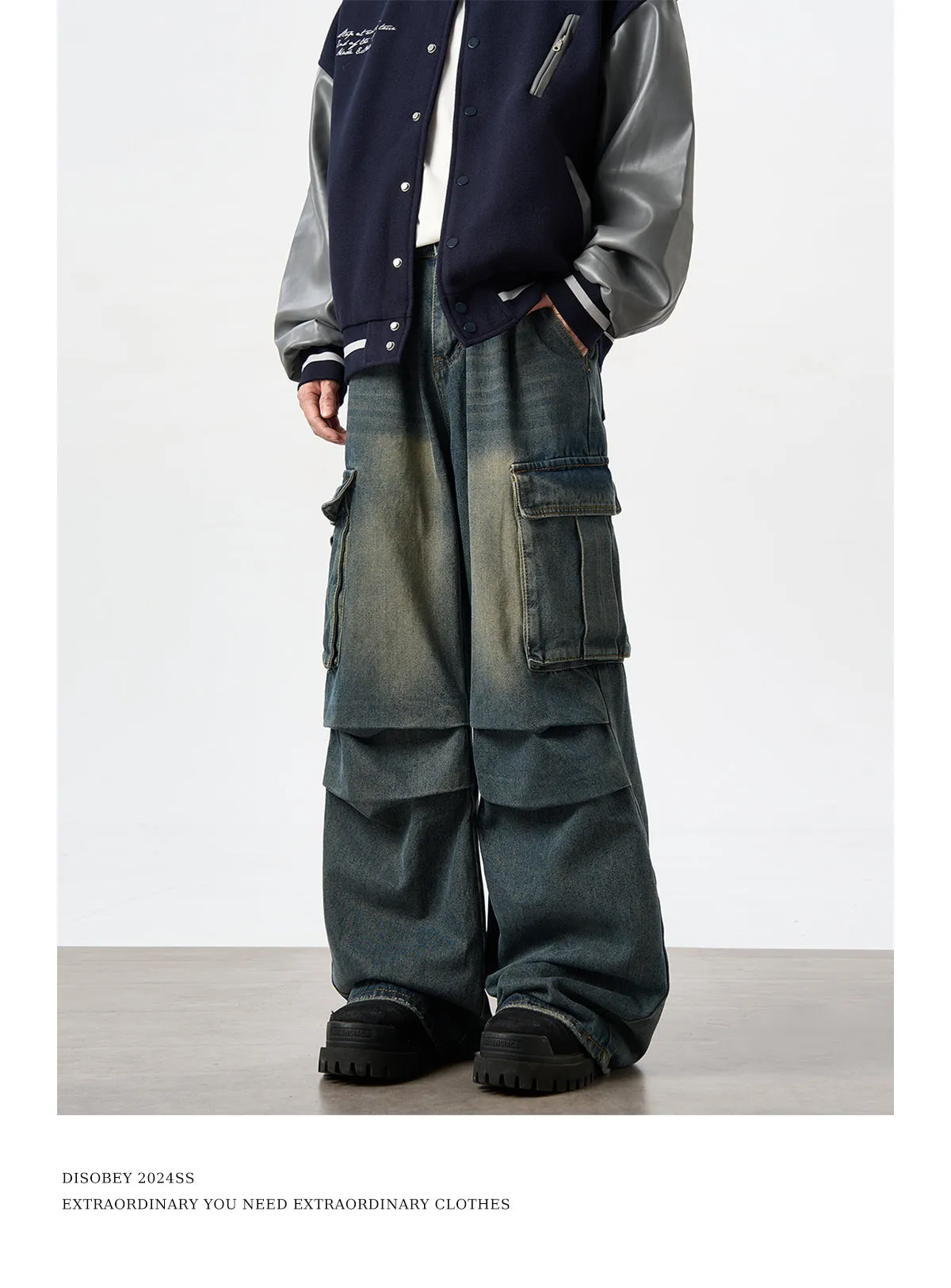 QS012B multi pocket denim