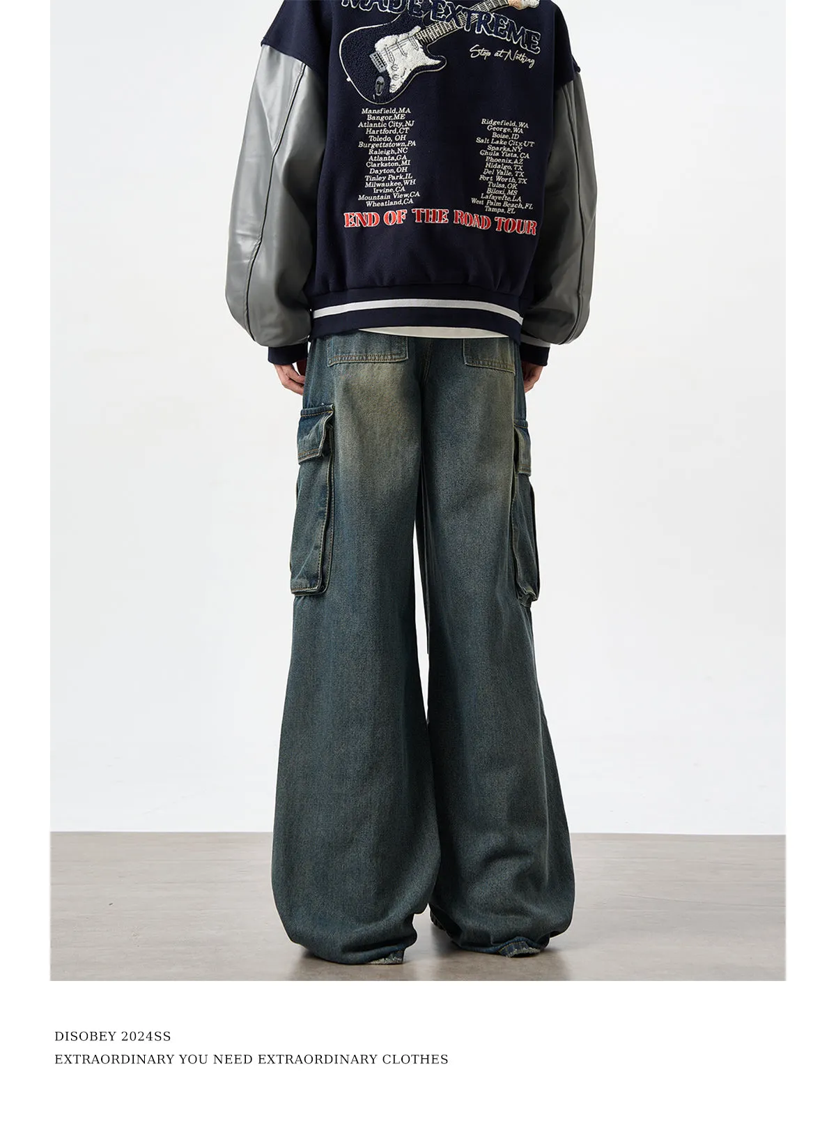 QS012B multi pocket denim