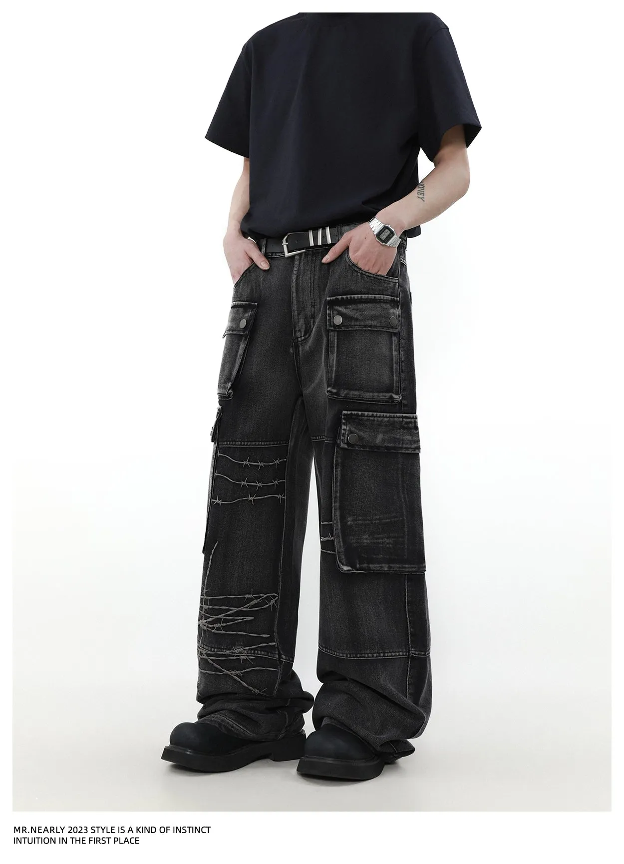 QS359A multi pocket pants