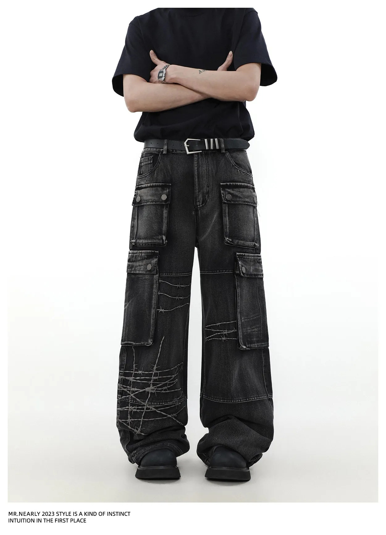 QS359A multi pocket pants