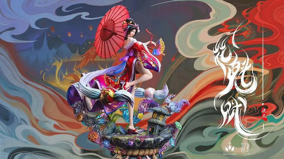 Queen & Follower - Oiran Statue
