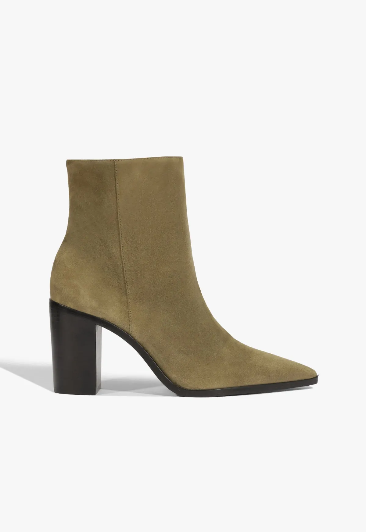 Classic Silhouette Design Leather Mikki Block Suede Bootie