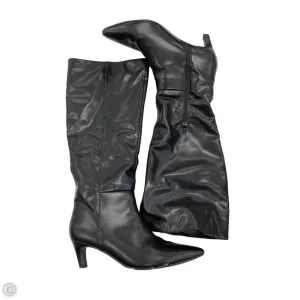 Boots Knee Heels By Clothes Mentor In Black, Size: 9.5 Deep Freeze