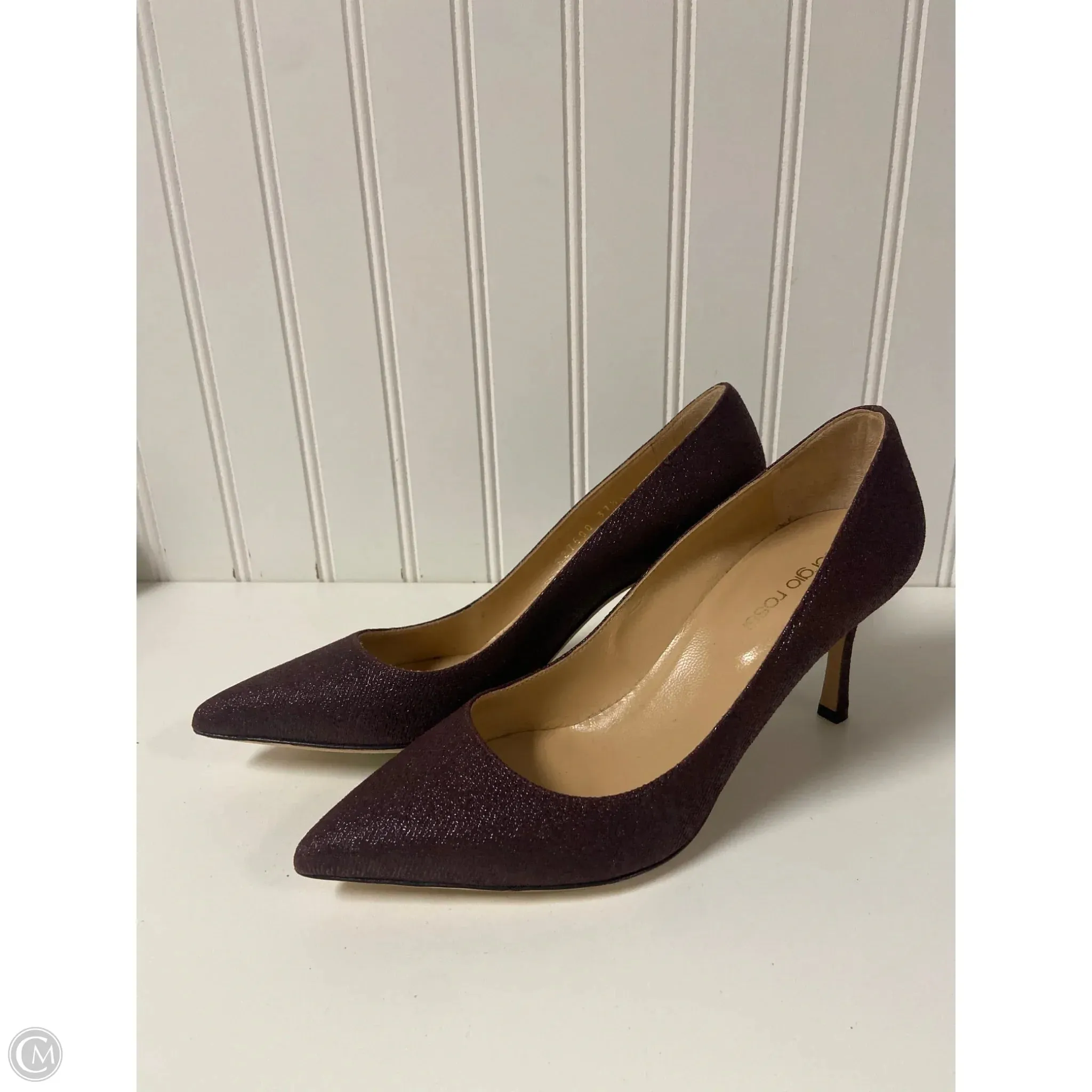 Shoes Designer By Sergio Rossi In Purple, Size: 7.5 Gift Easy Fit