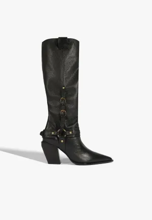 Maine Up Buckle Leather Boot Zip Fast Odor Control Insole