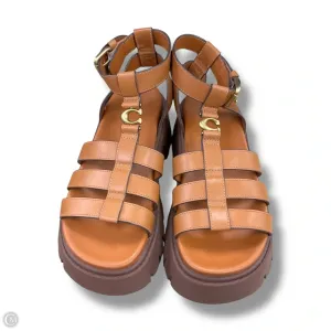 Velvet Rich Sandals Designer By Coach In Brown, Size: 7