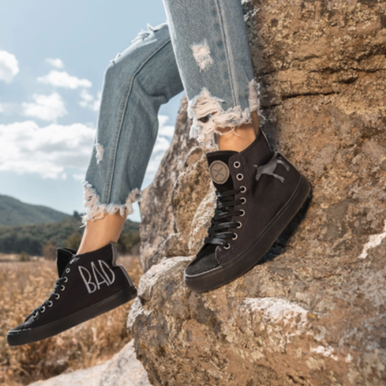 Walking Sessions Tough Rubber BADass - Black High Top