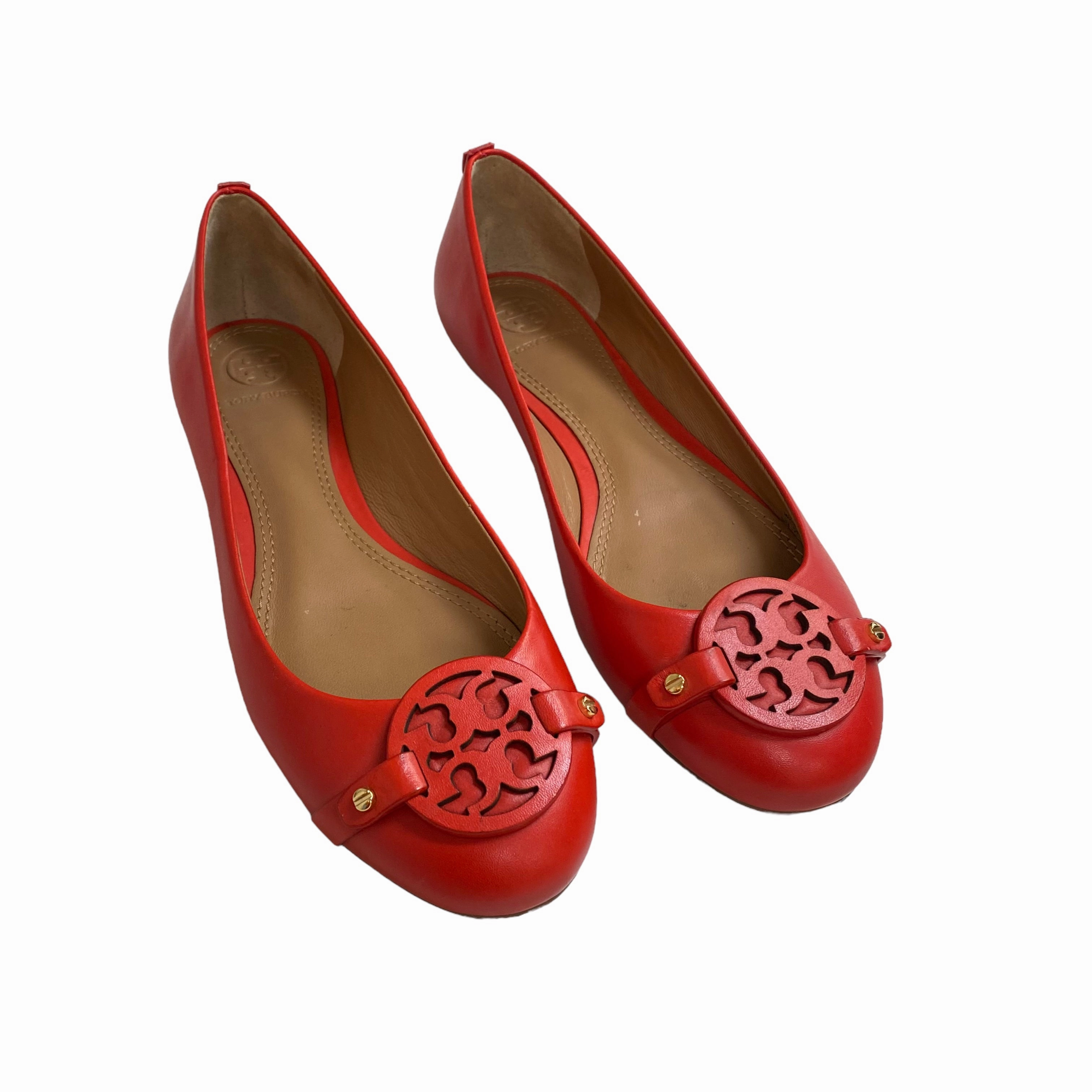 Winter Warm Red Shoes Designer Tory Burch, Size 7.5
