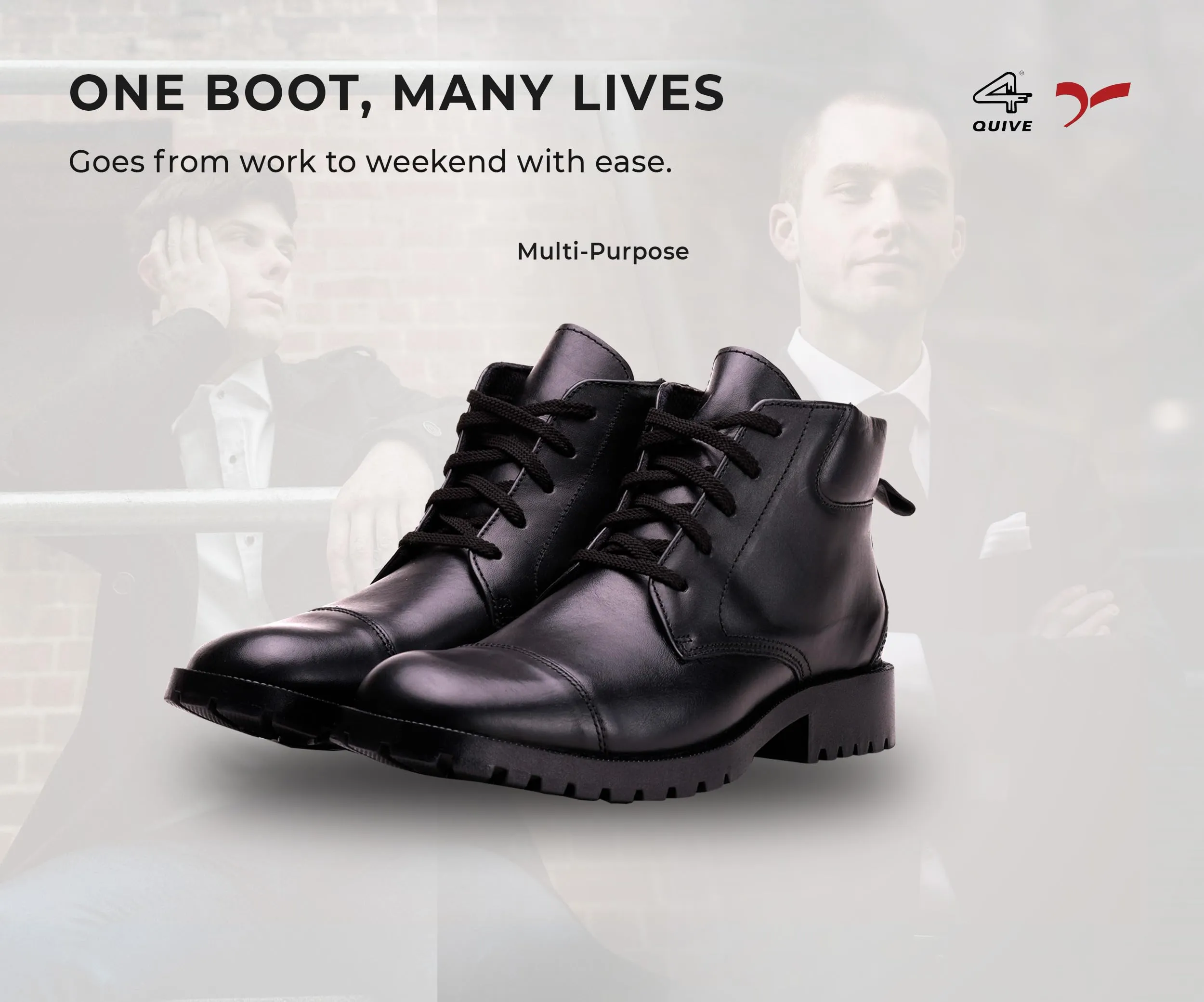 QUIVE SEGA DMS Casual Wear Work Leather Shoes