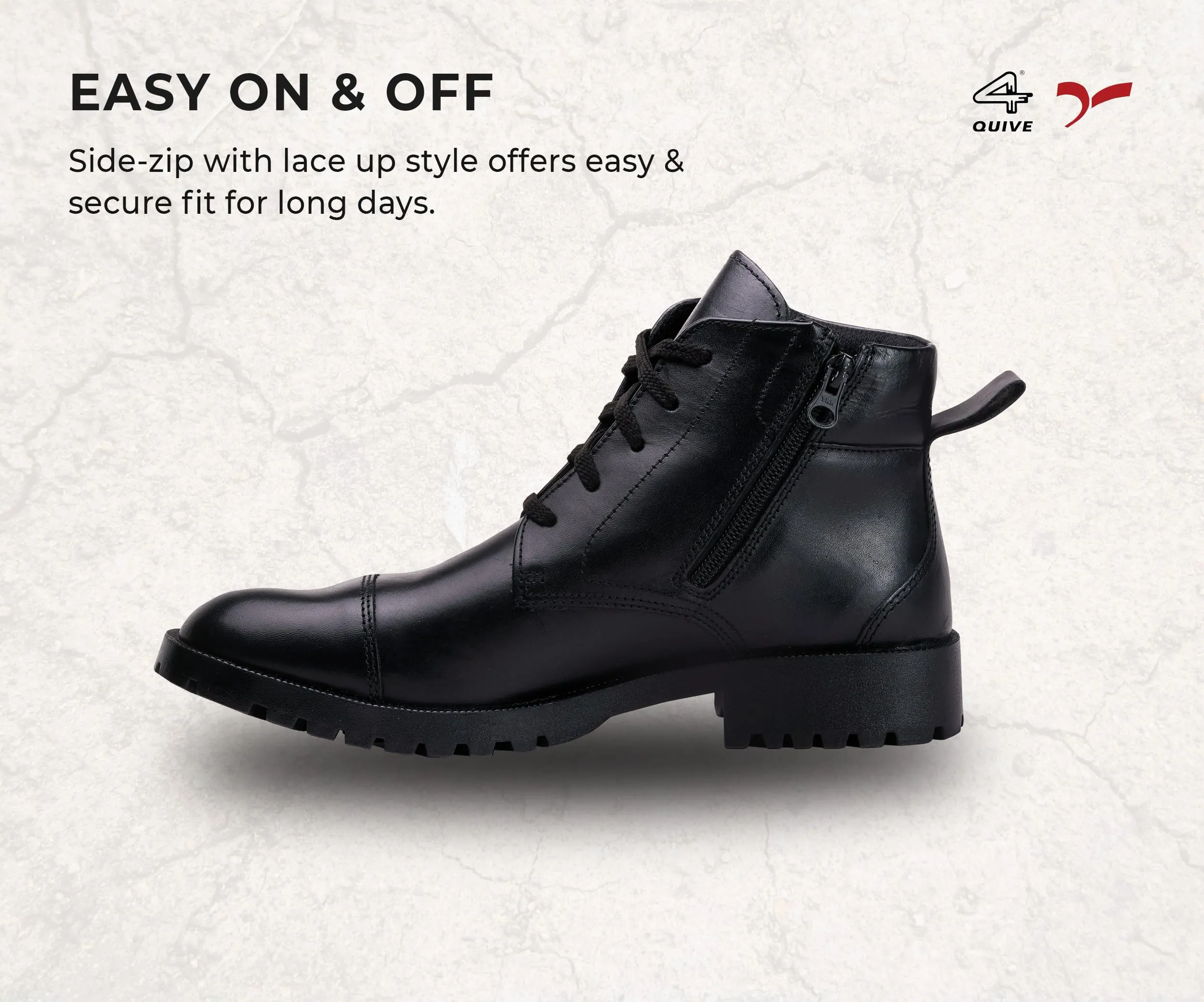 QUIVE SEGA DMS Casual Wear Work Leather Shoes