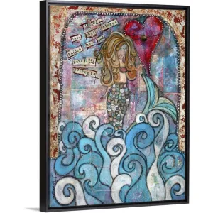 "Love Guided Her" Black Float Frame Canvas Art