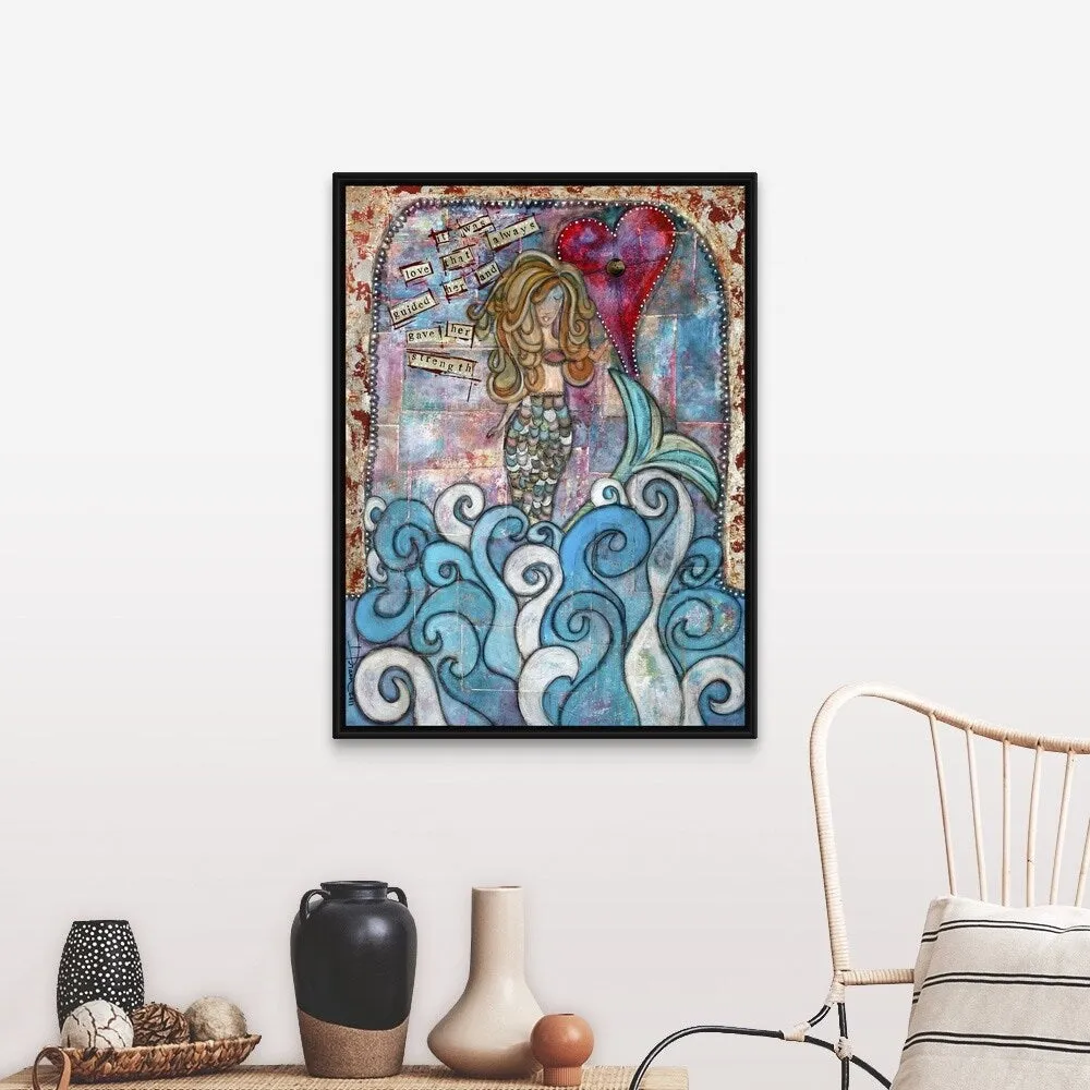 "Love Guided Her" Black Float Frame Canvas Art