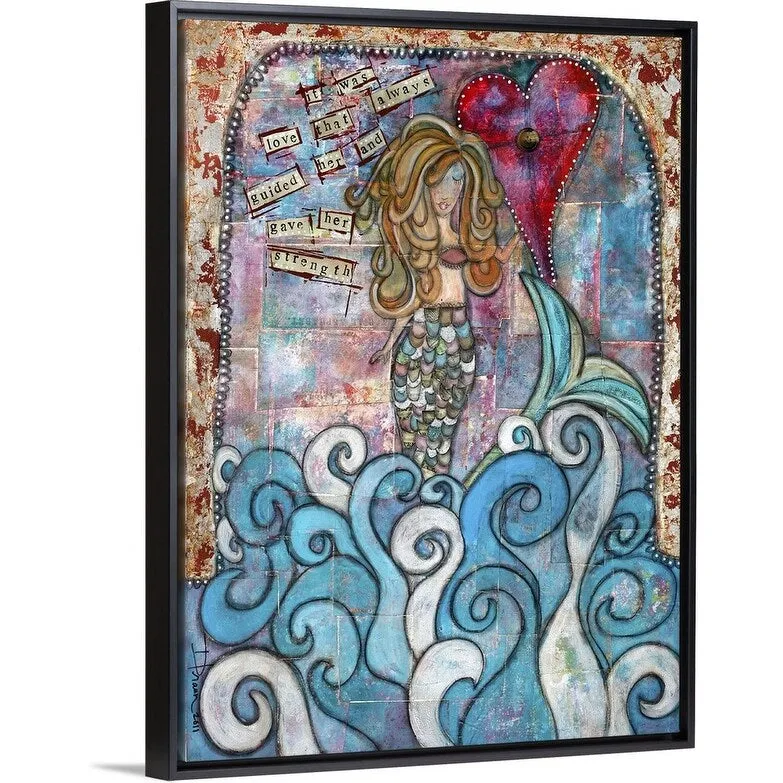 "Love Guided Her" Black Float Frame Canvas Art