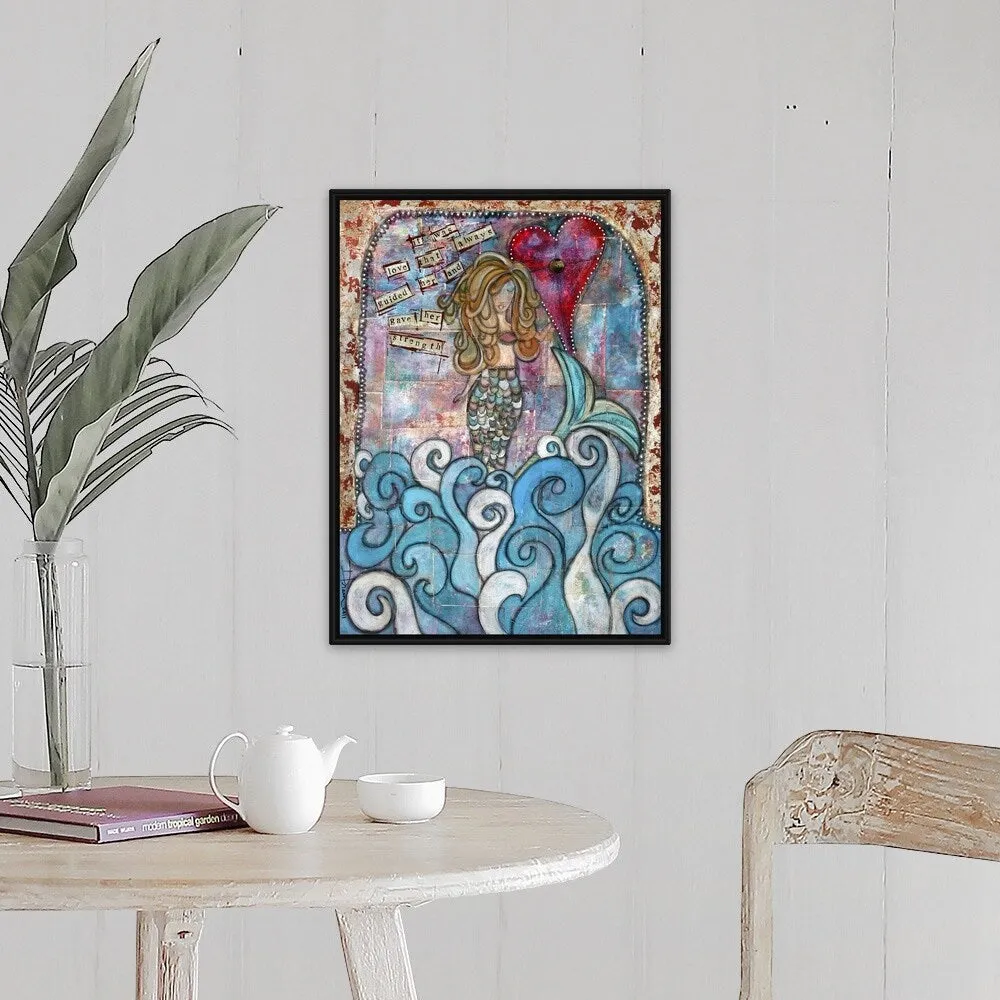 "Love Guided Her" Black Float Frame Canvas Art