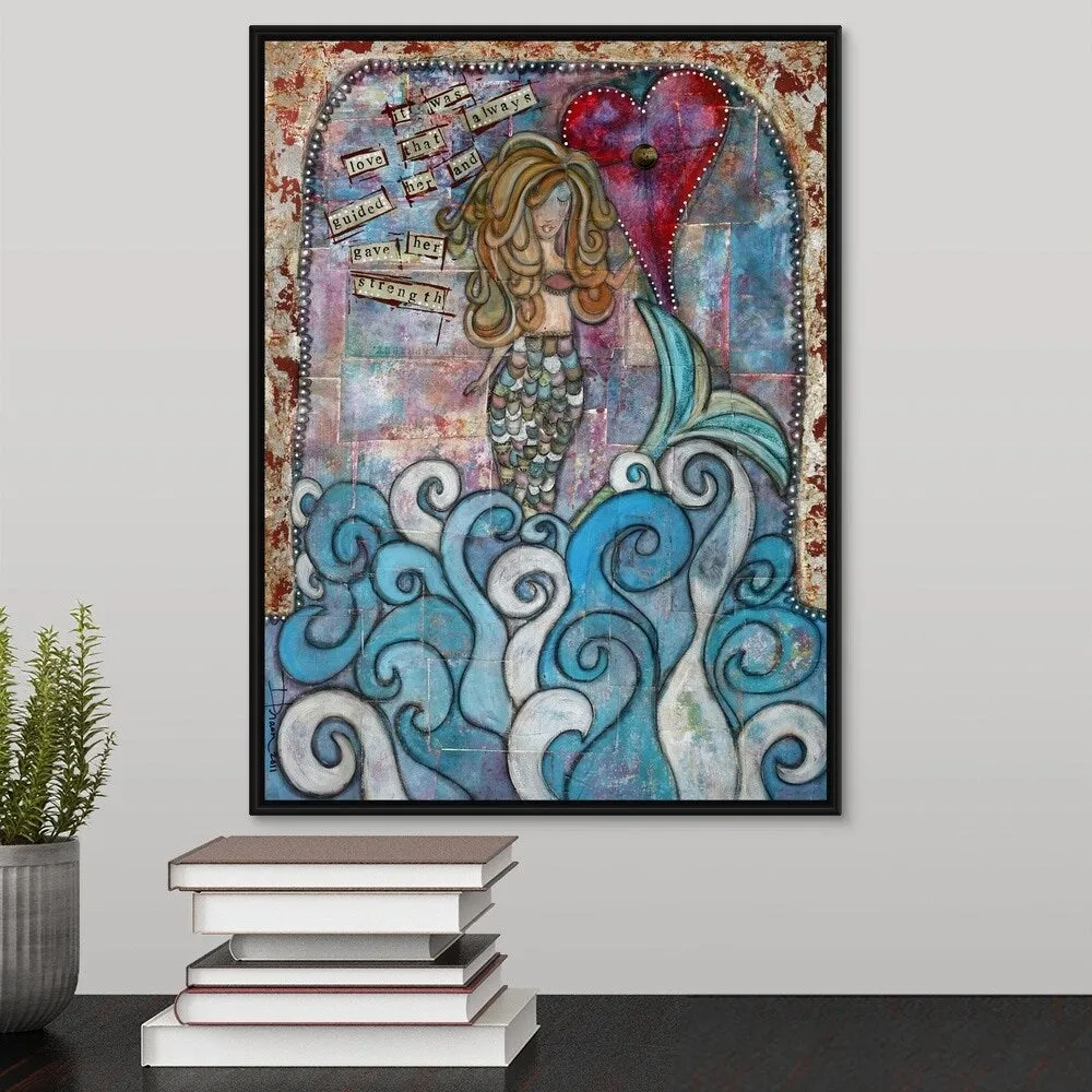 "Love Guided Her" Black Float Frame Canvas Art