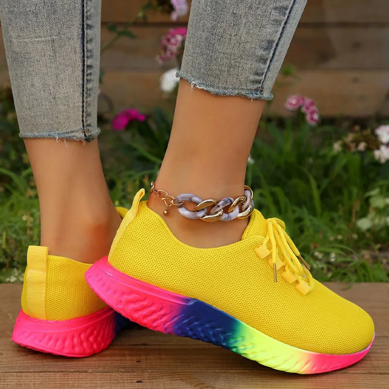 Rainbow Sole Sneakers