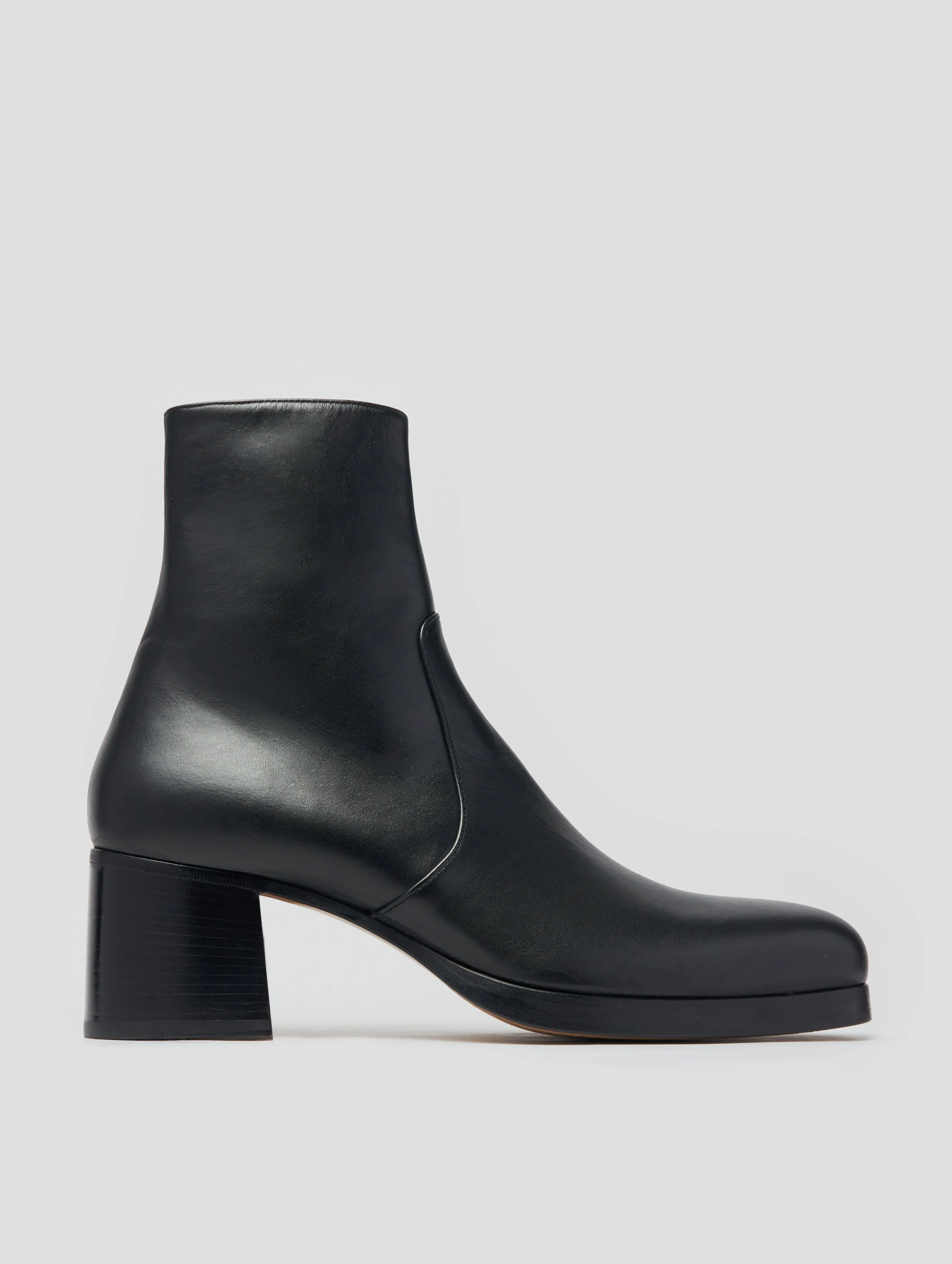 RAOUL 70MM PLATFORM BOOT IN BLACK CALFSKIN
