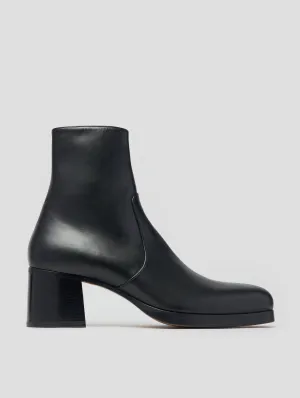RAOUL 70MM PLATFORM BOOT IN BLACK CALFSKIN