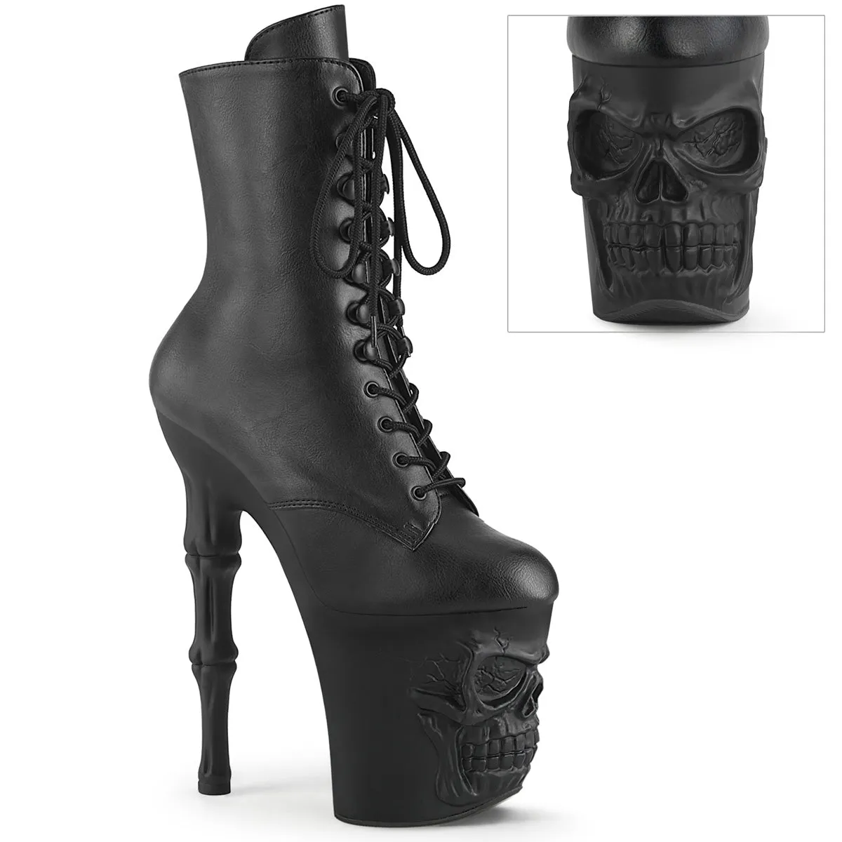 RAPTURE-1020 Pleaser Black Faux Leather Sexy Platform Shoes (Pole Dancing Heels)