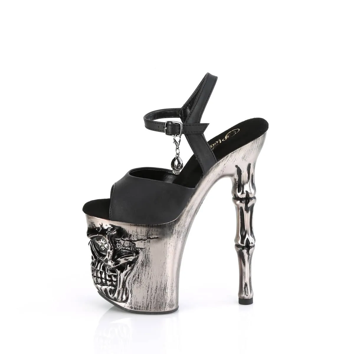 RAPTURE-809-LT Black & Red Ankle Peep Toe High Heel