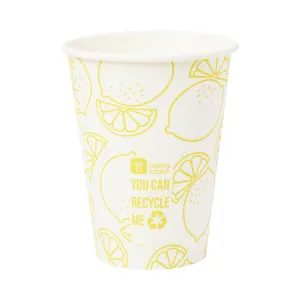 Recyclable Lemon Paper Cups - 8 Pack