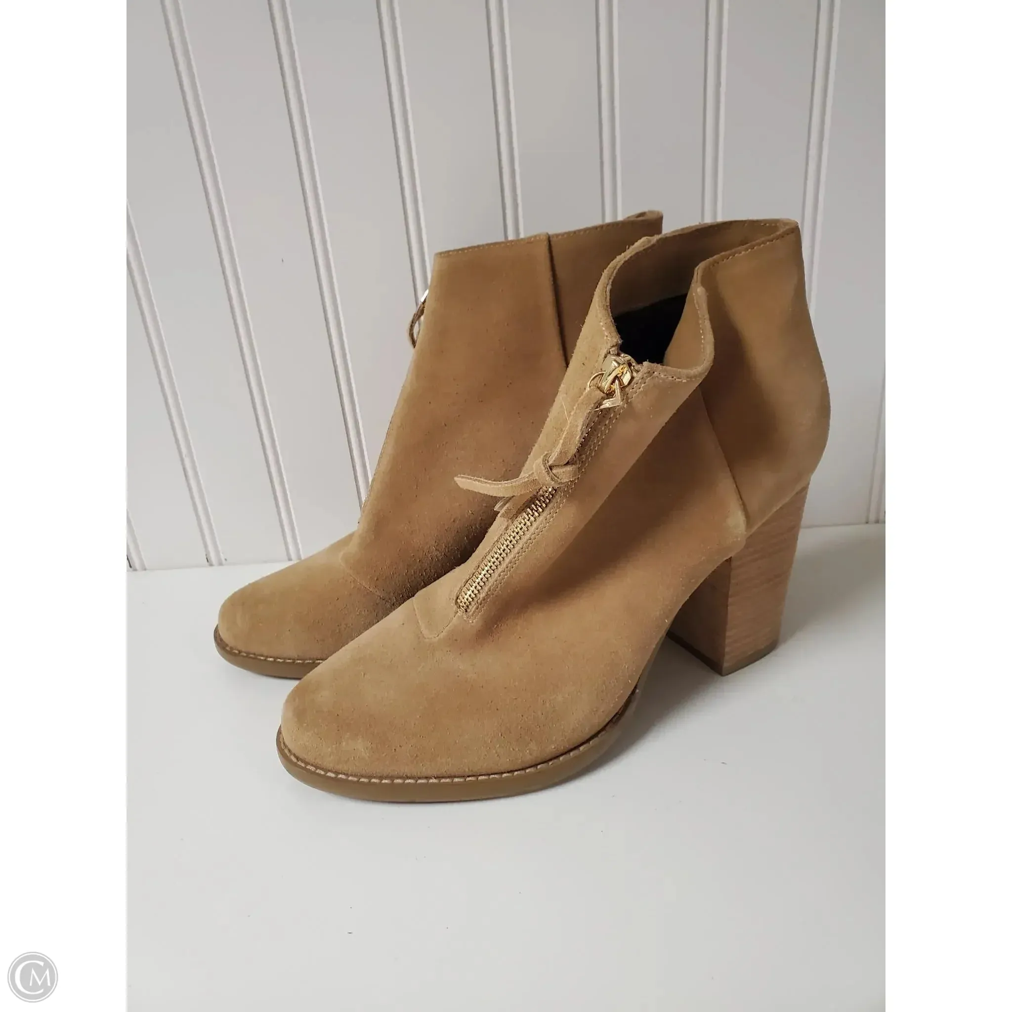 Boots Designer By Neiman Marcus In Tan, Size: 10 Enhanced grip Fire Red