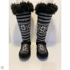 Boots Knee Heels By Clothes Mentor In Black & White, Size: 9 Energy return Quick Fit