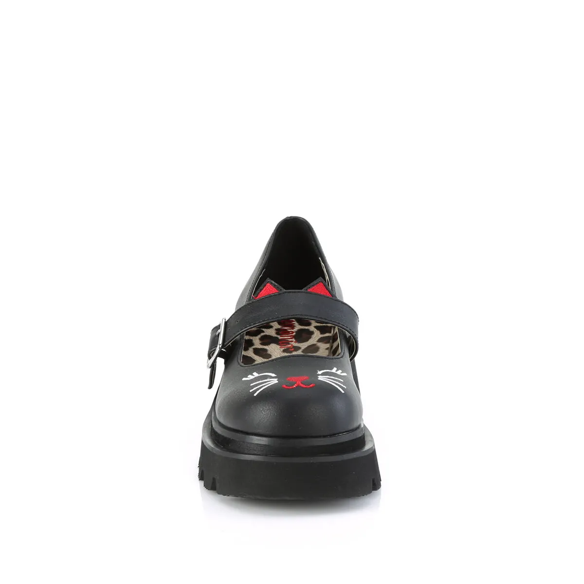 RENEGADE-56 DemoniaCult Black Vegan Leather Sexy Women's Heels & Platform Shoes (Alternative Footwear)