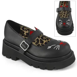 RENEGADE-56 DemoniaCult Black Vegan Leather Sexy Women's Heels & Platform Shoes (Alternative Footwear)