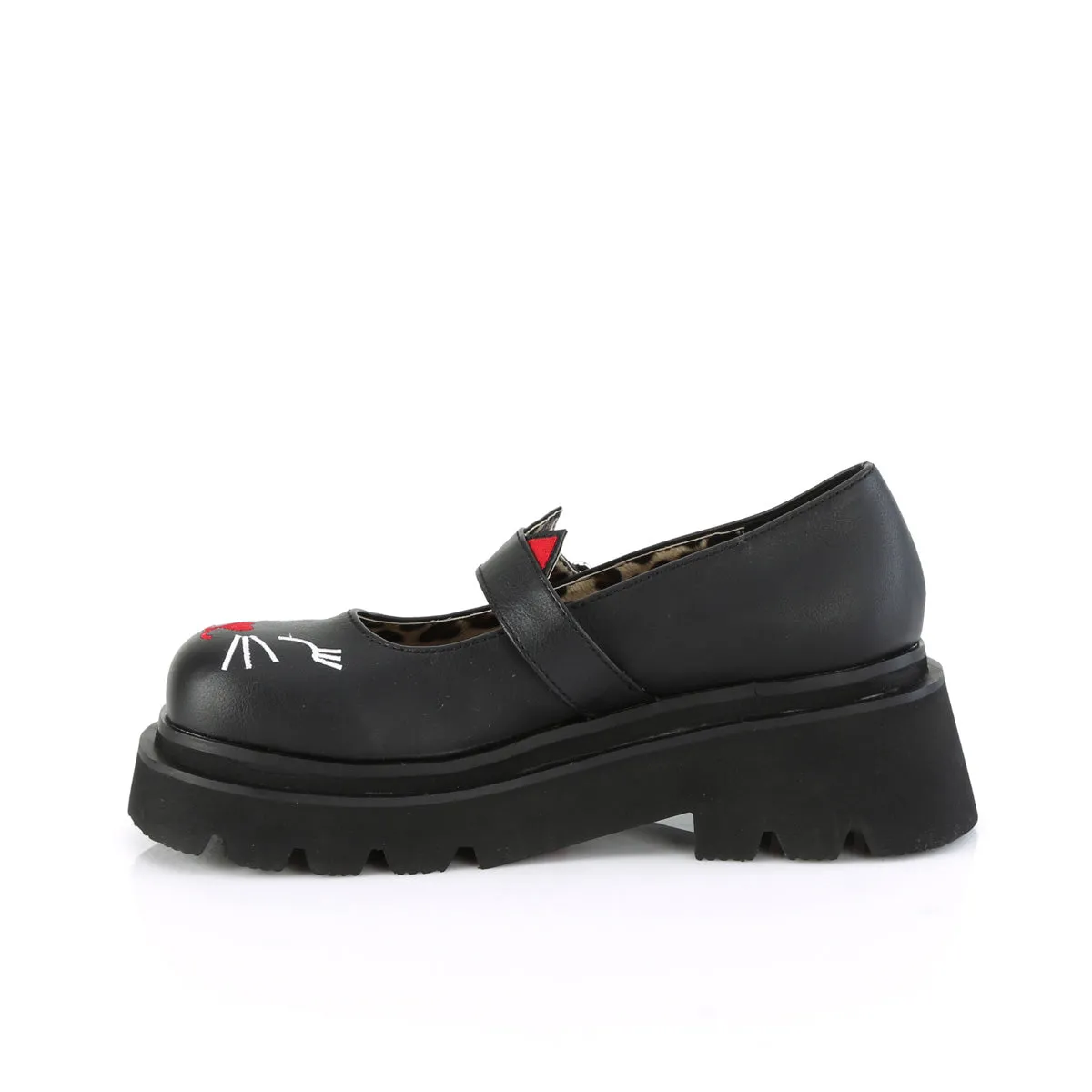 RENEGADE-56 DemoniaCult Black Vegan Leather Sexy Women's Heels & Platform Shoes (Alternative Footwear)