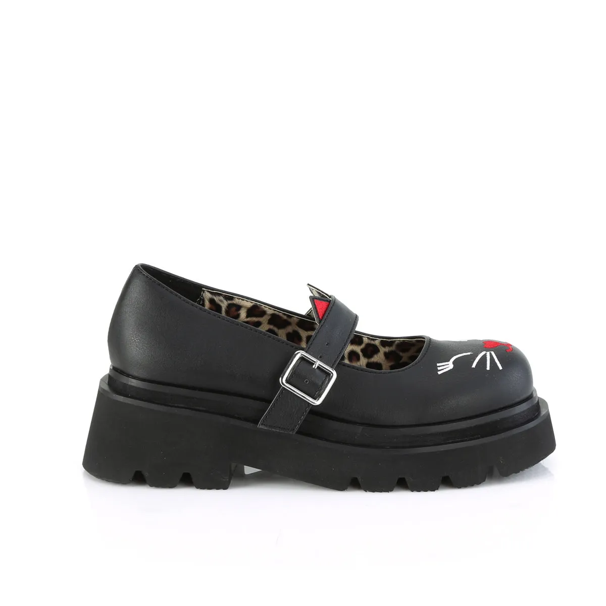 RENEGADE-56 DemoniaCult Black Vegan Leather Sexy Women's Heels & Platform Shoes (Alternative Footwear)