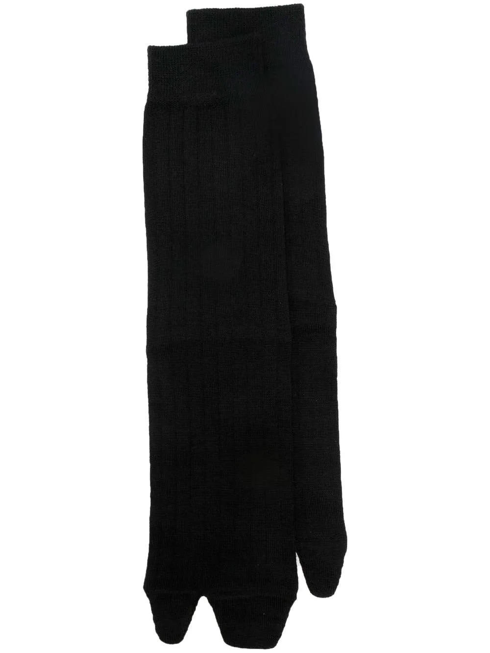 Ribbed-knit wool socks