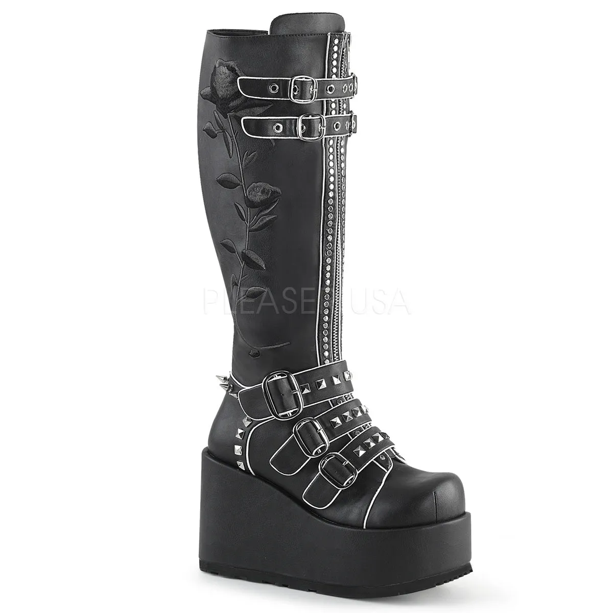 Romantic Goth Knee High Platform Boots
