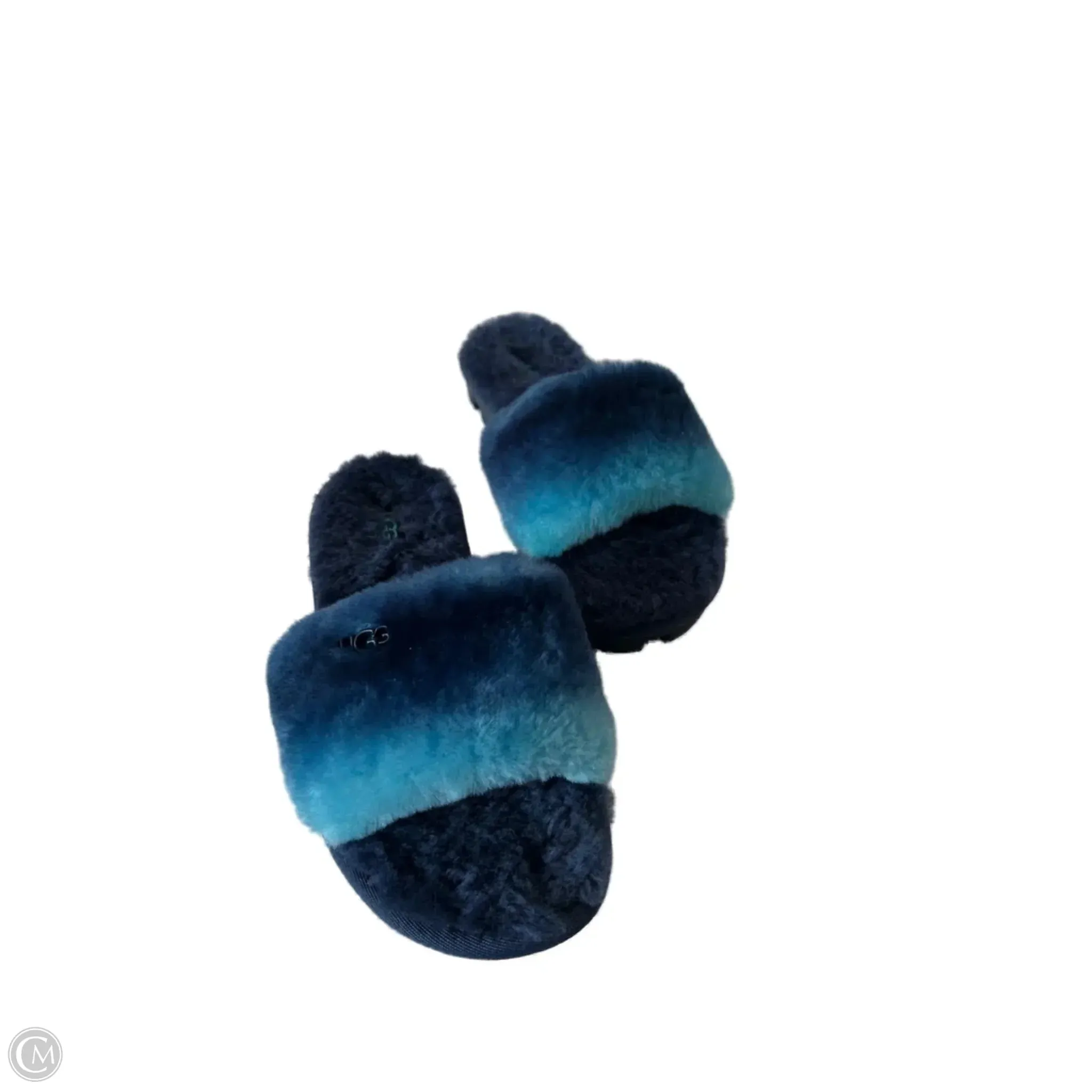 Slippers Designer By Ugg In Blue Size 6 Night Glow