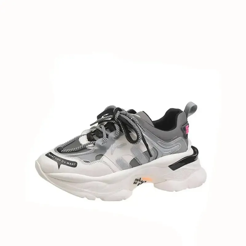 Round Toe Platform Chunky Sneakers