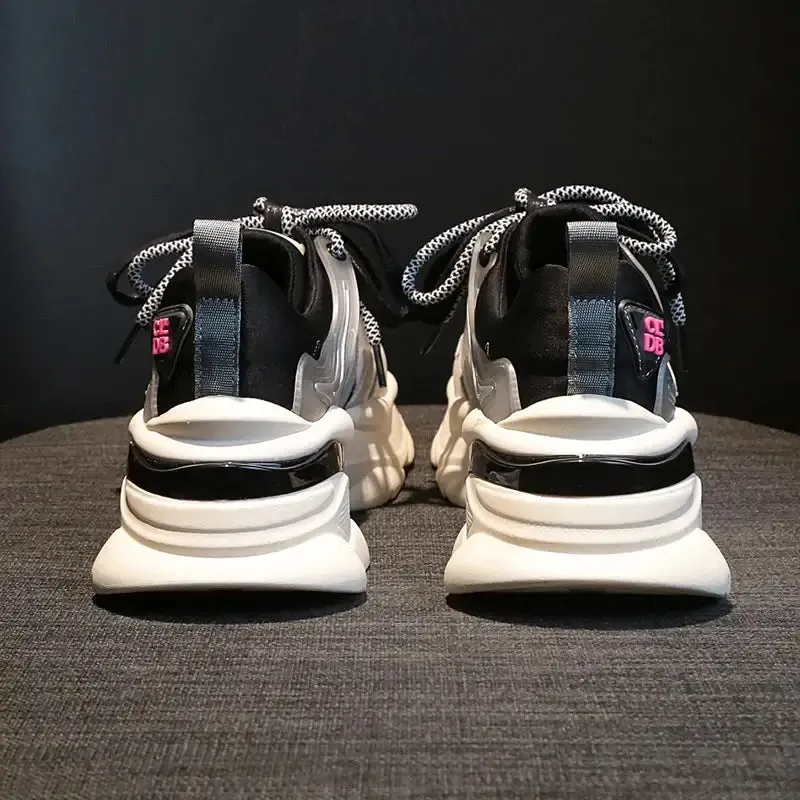 Round Toe Platform Chunky Sneakers