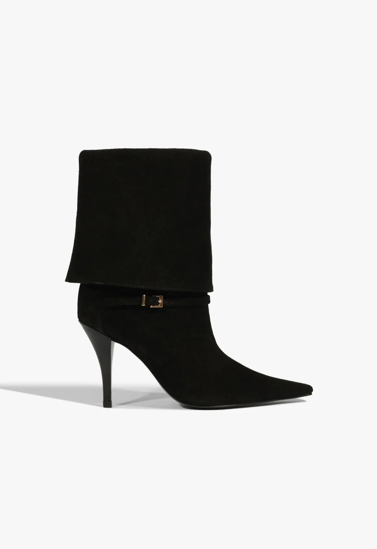 Ergonomic Shape Rudy Buckle Suede Bootie