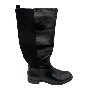 Boots Knee Flats By Clothes Mentor In Black, Size:11 Lightweight Design