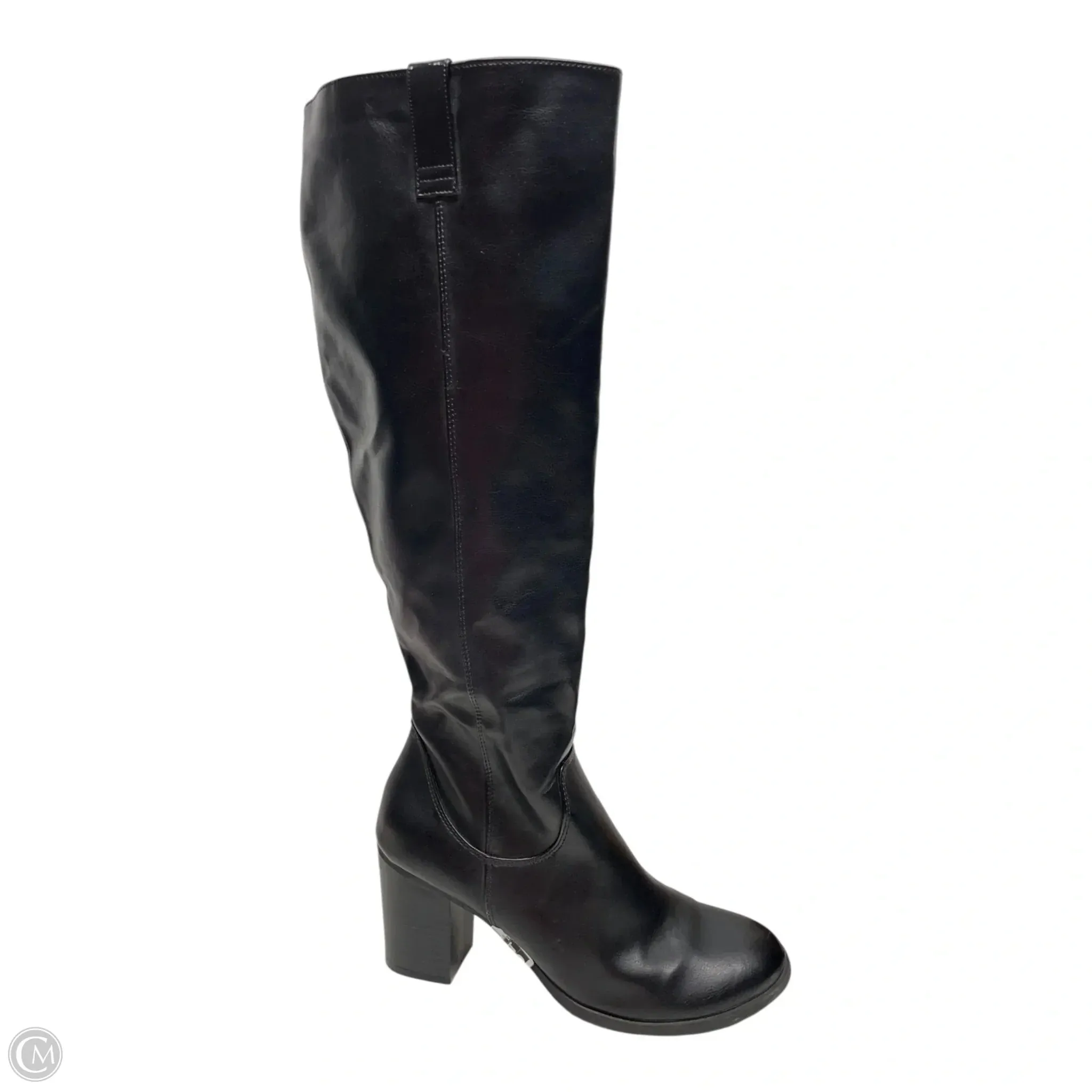 Boots Knee Heels By Dexflex In Black, Size: 9.5 Comfortable Design Comfortable Walk