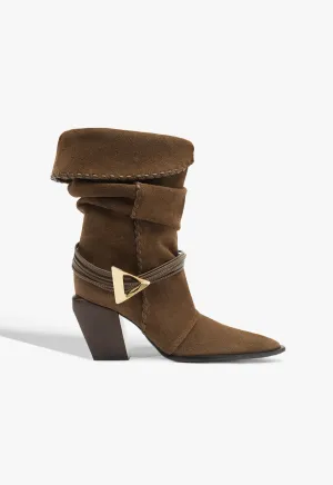 Sable Suede Bootie Sustainable Leather