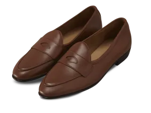 Sagan Classic Ginkgo Loafers in Tan Drape Calf with Leather Sole