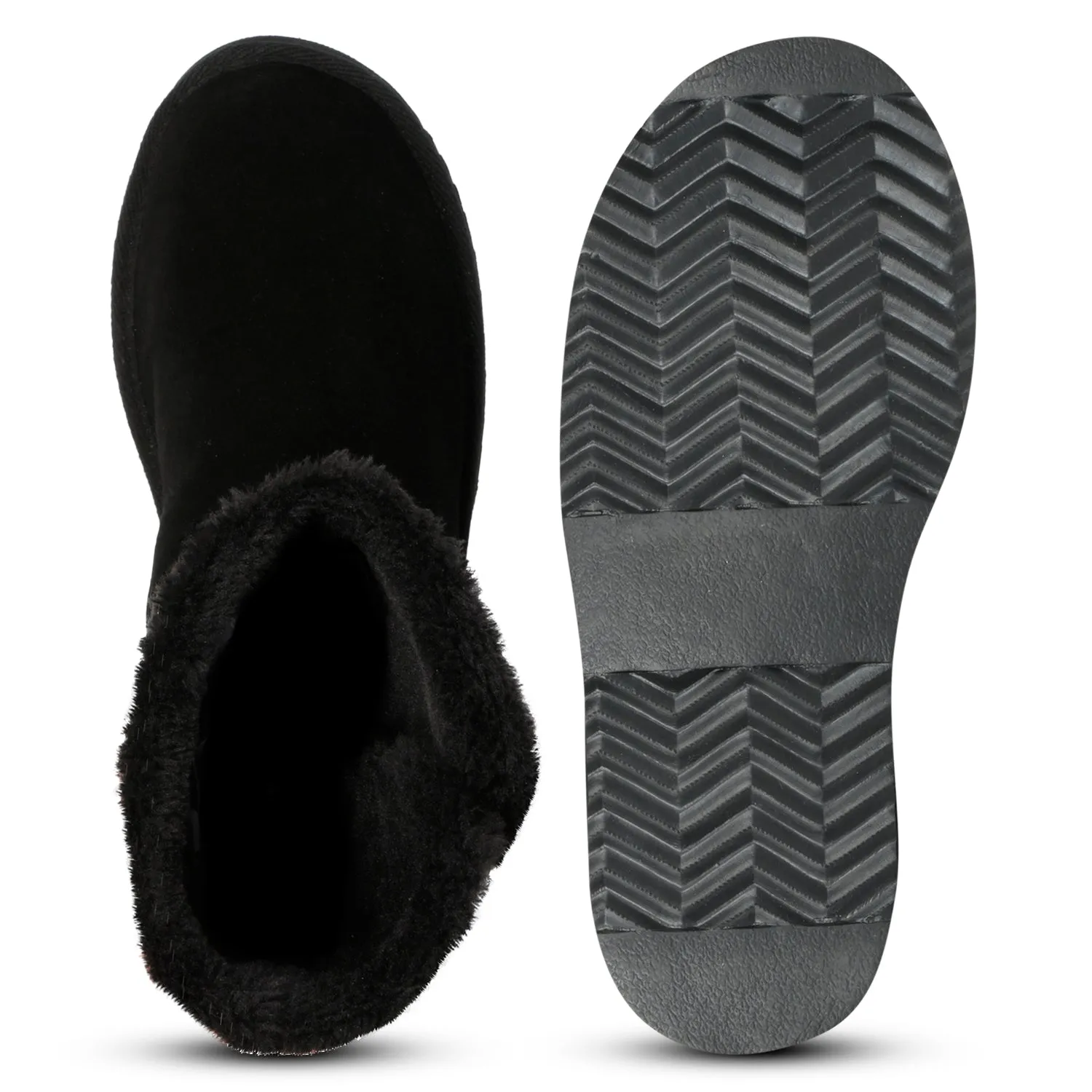 Saint Gloire Buckle Décor Floral Embroidery Snug Boots